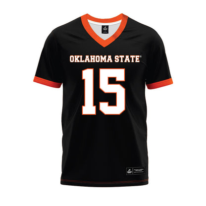 Oklahoma State - NCAA Football : Fatafehi Vailea - Black Premium Football Jersey-0