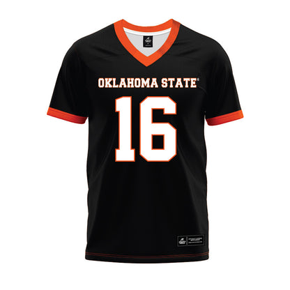 Oklahoma State - NCAA Football : Sam Keltner - Black Premium Football Jersey-0