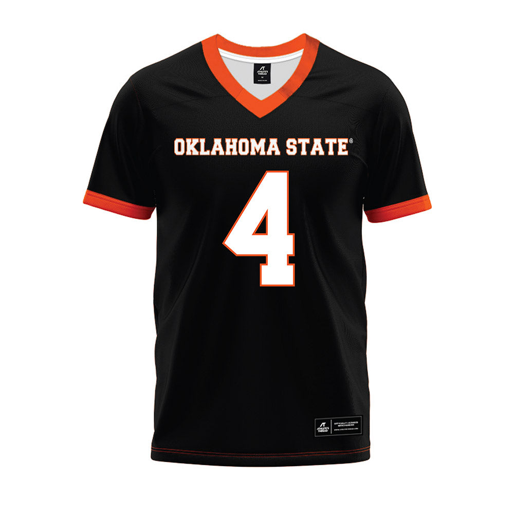 Oklahoma State - NCAA Football : Maurion Horn - Black Premium Football Jersey-0