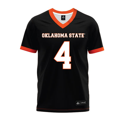 Oklahoma State - NCAA Football : Maurion Horn - Black Premium Football Jersey-0