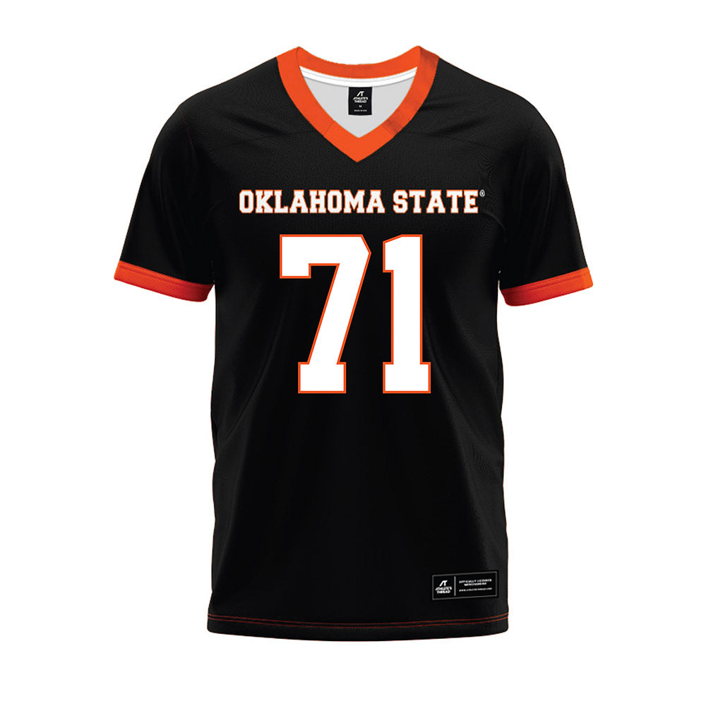 Oklahoma State - NCAA Football : Miguel Chavez - Black Premium Football Jersey-0