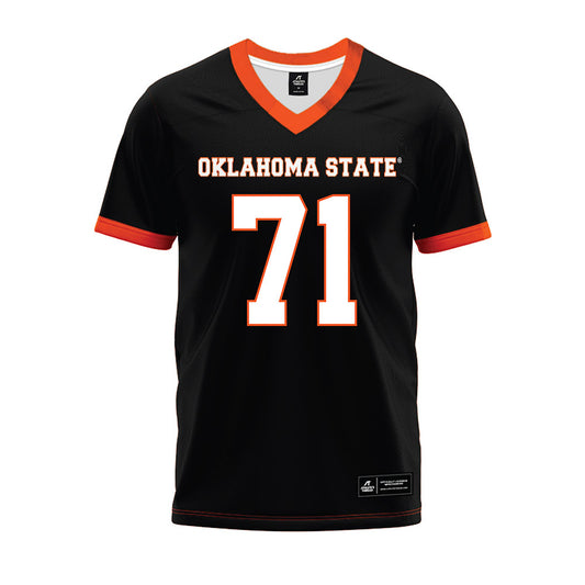 Oklahoma State - NCAA Football : Miguel Chavez - Black Premium Football Jersey-0