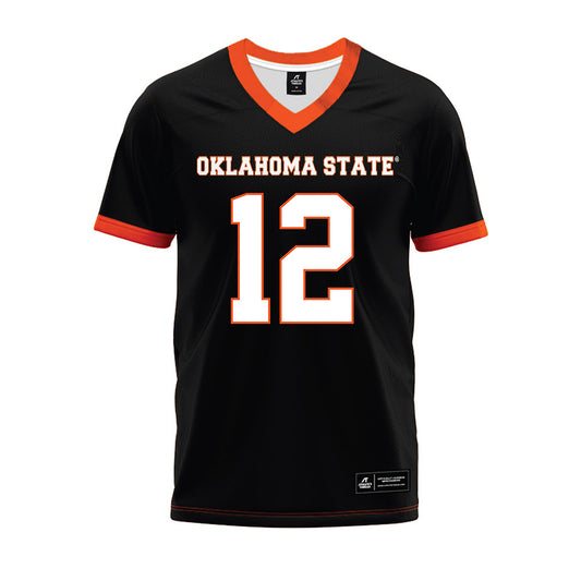 Oklahoma State - NCAA Football : Cameron Epps - Black Premium Football Jersey-0