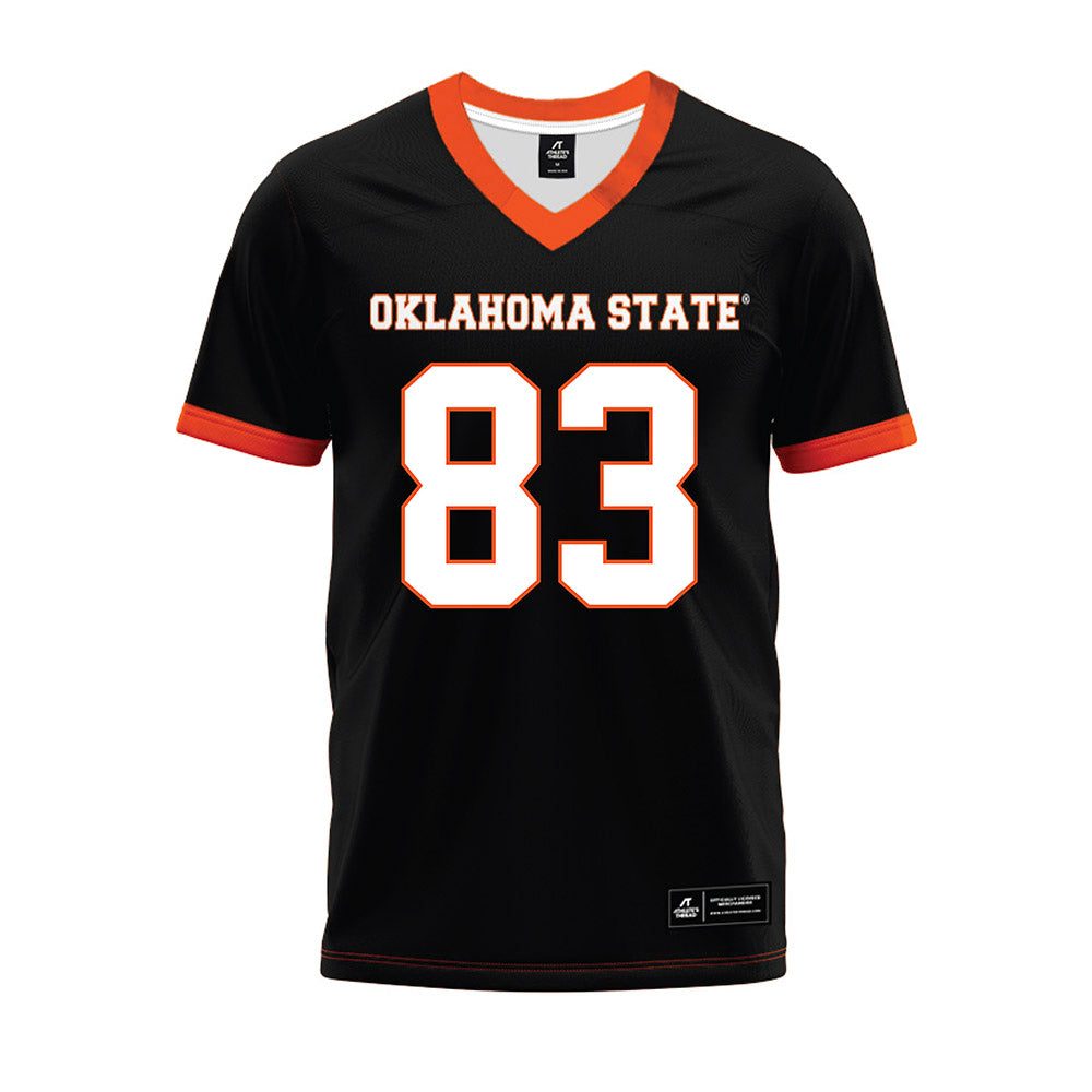 Oklahoma State - NCAA Football : Ty Watts - Black Premium Football Jersey-0