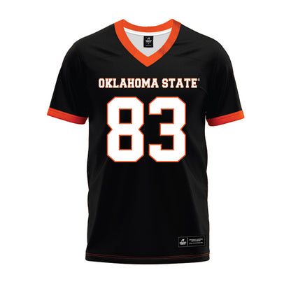 Oklahoma State - NCAA Football : Ty Watts - Black Premium Football Jersey-0