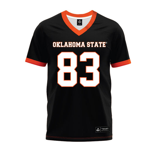 Oklahoma State - NCAA Football : Ty Watts - Black Premium Football Jersey-0