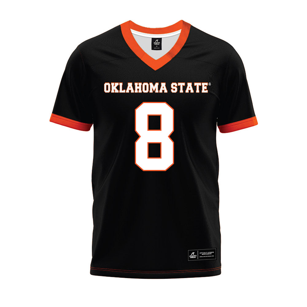 Oklahoma State - NCAA Football : Broderick Vehrs - Black Premium Football Jersey-0