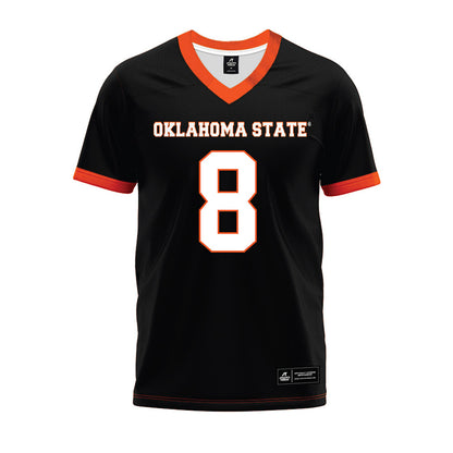 Oklahoma State - NCAA Football : Broderick Vehrs - Black Premium Football Jersey-0
