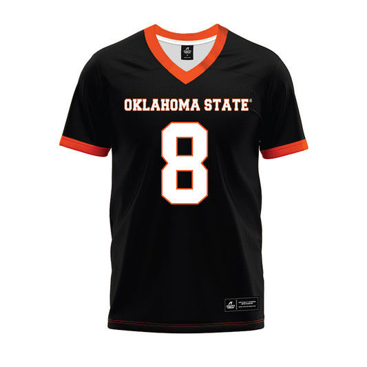 Oklahoma State - NCAA Football : Broderick Vehrs - Black Premium Football Jersey-0