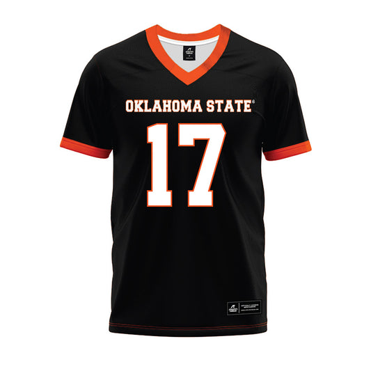 Oklahoma State - NCAA Football : Drew Mestemaker - Black Premium Football Jersey-0