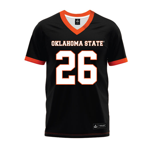 Oklahoma State - NCAA Football : Dennis Moody - Black Premium Football Jersey-0