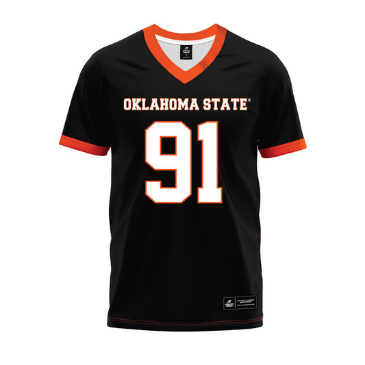 Oklahoma State - NCAA Football : Landon Bland - Black Premium Football Jersey-0