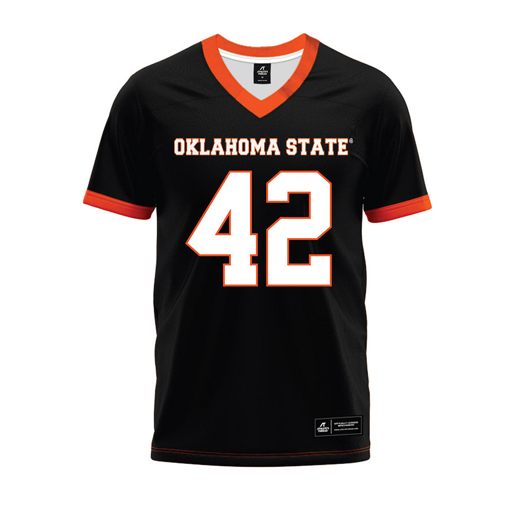 Oklahoma State - NCAA Football : Malik Charles - Black Premium Football Jersey-0