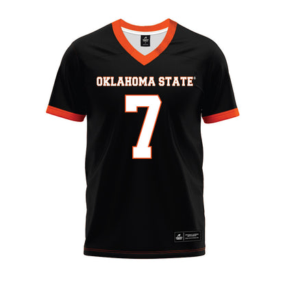 Oklahoma State - NCAA Football : Quinton Hammonds - Black Premium Football Jersey-0