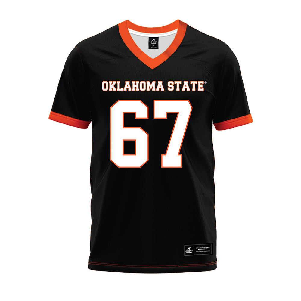 Oklahoma State - NCAA Football : Braydon Nelson - Black Premium Football Jersey-0