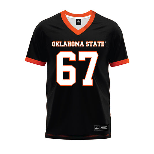 Oklahoma State - NCAA Football : Braydon Nelson - Black Premium Football Jersey-0