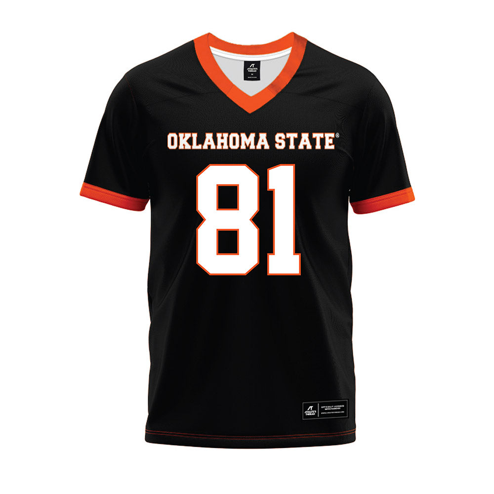 Oklahoma State - NCAA Football : Luke Logan - Black Premium Football Jersey-0