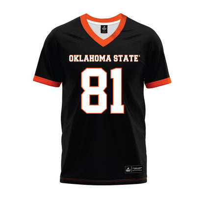 Oklahoma State - NCAA Football : Luke Logan - Black Premium Football Jersey-0