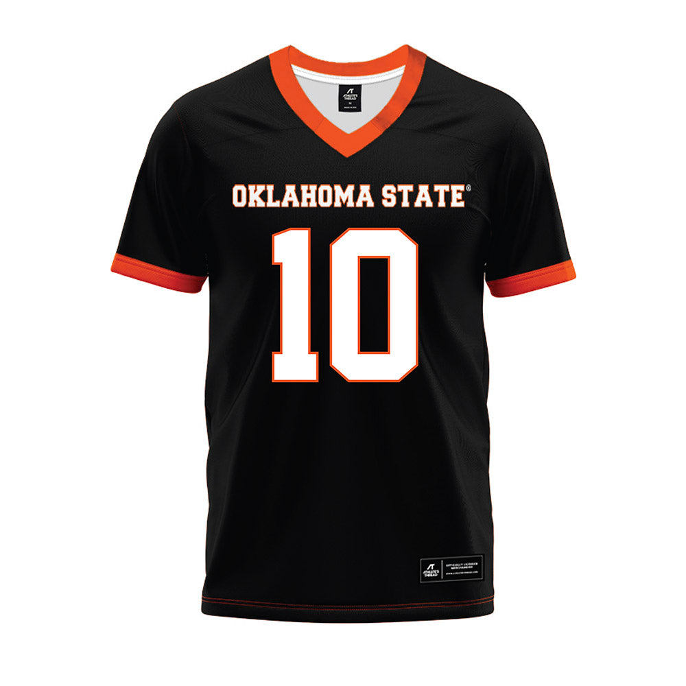 Oklahoma State - NCAA Football : James Williams - Black Premium Football Jersey-0
