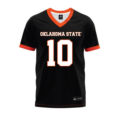 Oklahoma State - NCAA Football : James Williams - Black Premium Football Jersey-0