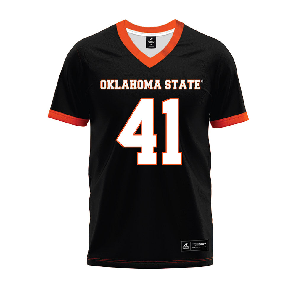 Oklahoma State - NCAA Football : Gabe Pendyala - Black Premium Football Jersey-0