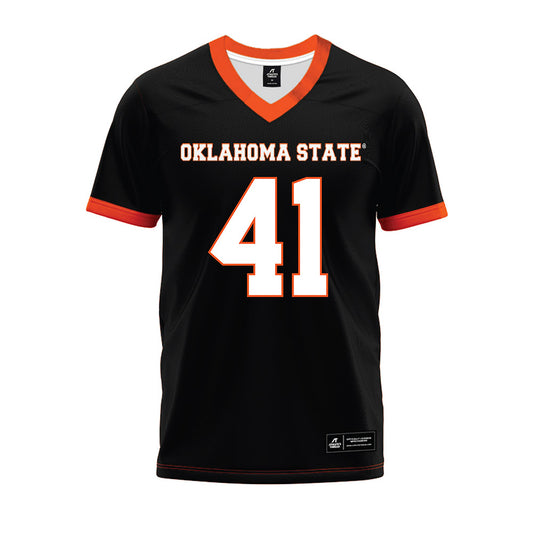 Oklahoma State - NCAA Football : Gabe Pendyala - Black Premium Football Jersey-0