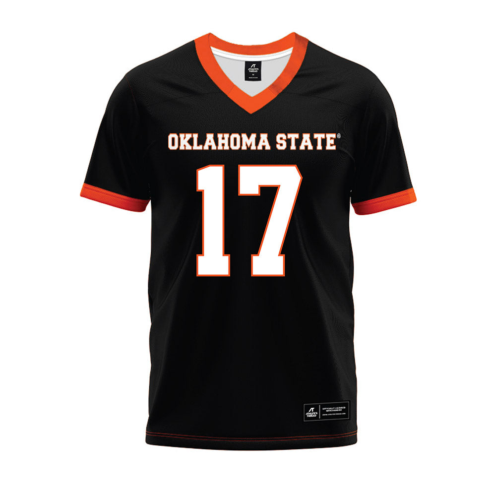 Oklahoma State - NCAA Football : Drew Mestemaker - Black Premium Football Jersey-0