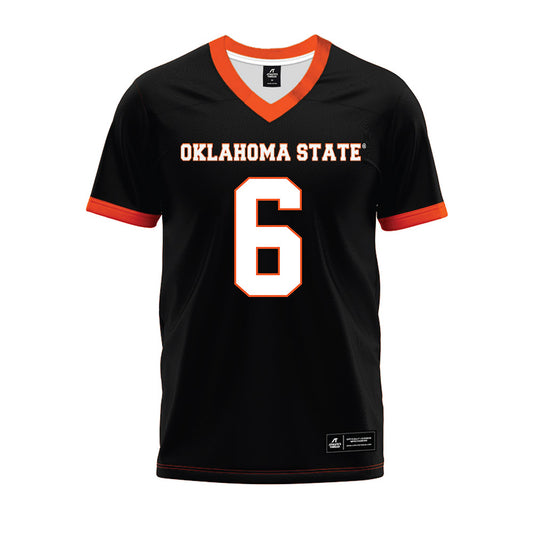 Oklahoma State - NCAA Football : Tre Page III - Black Premium Football Jersey-0