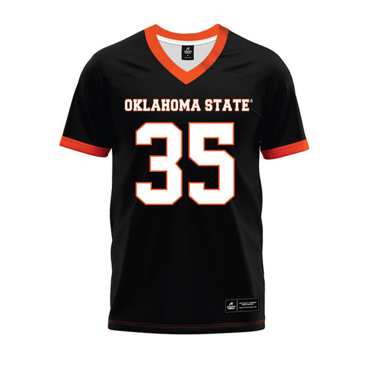 Oklahoma State - NCAA Football : Ayden Webb - Black Premium Football Jersey-0