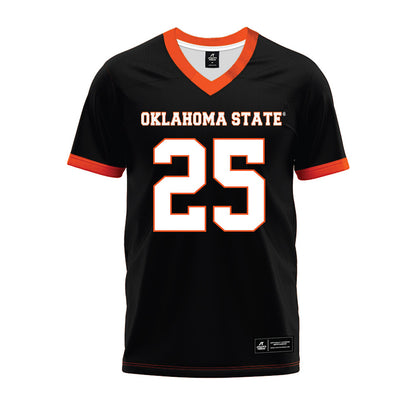 Oklahoma State - NCAA Football : Ayo Adeyi - Black Premium Football Jersey-0