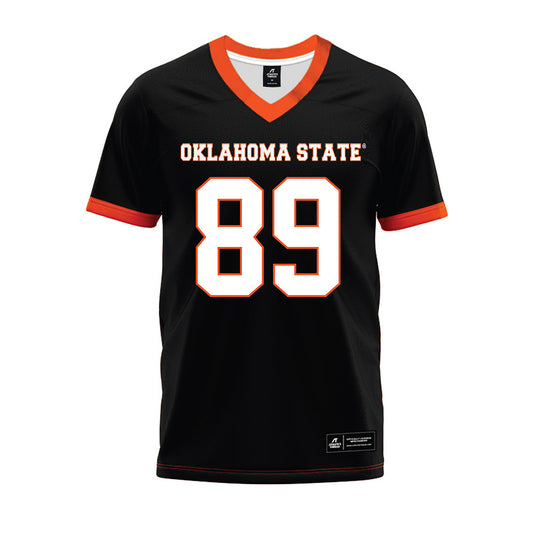 Oklahoma State - NCAA Football : Quincy Shelton - Black Premium Football Jersey-0