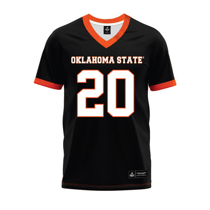 Oklahoma State - NCAA Football : Taurean Davis - Black Premium Football Jersey-0