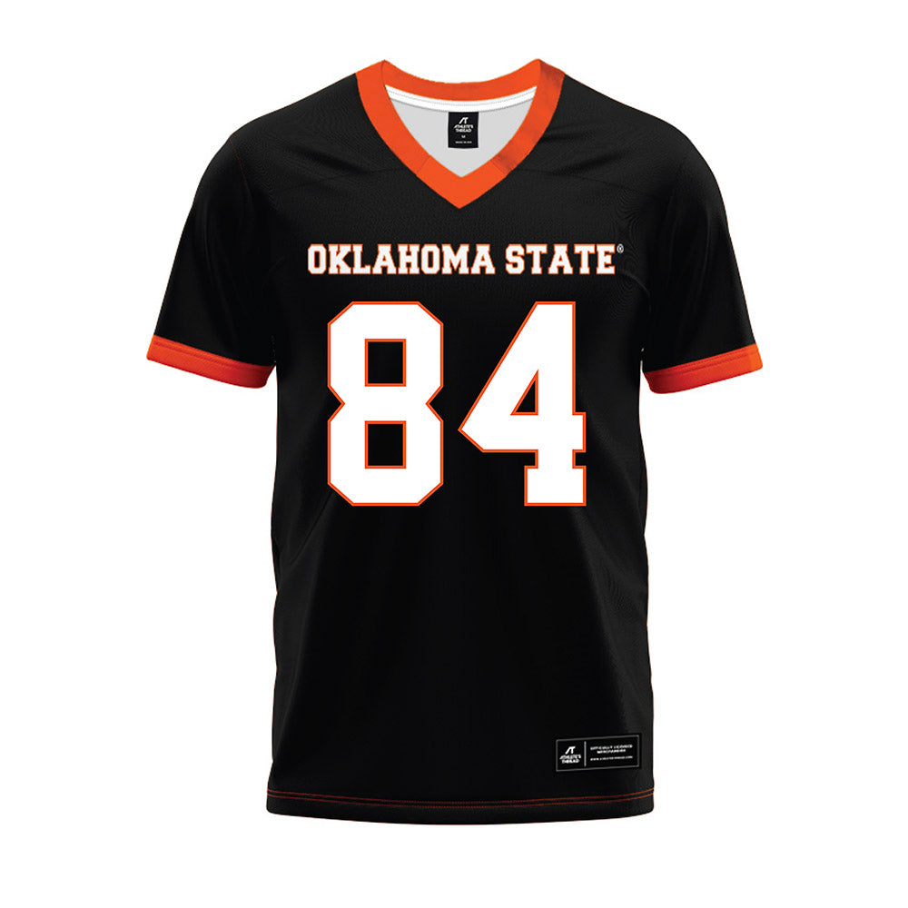 Oklahoma State - NCAA Football : Matrail Lopez - Black Premium Football Jersey-0