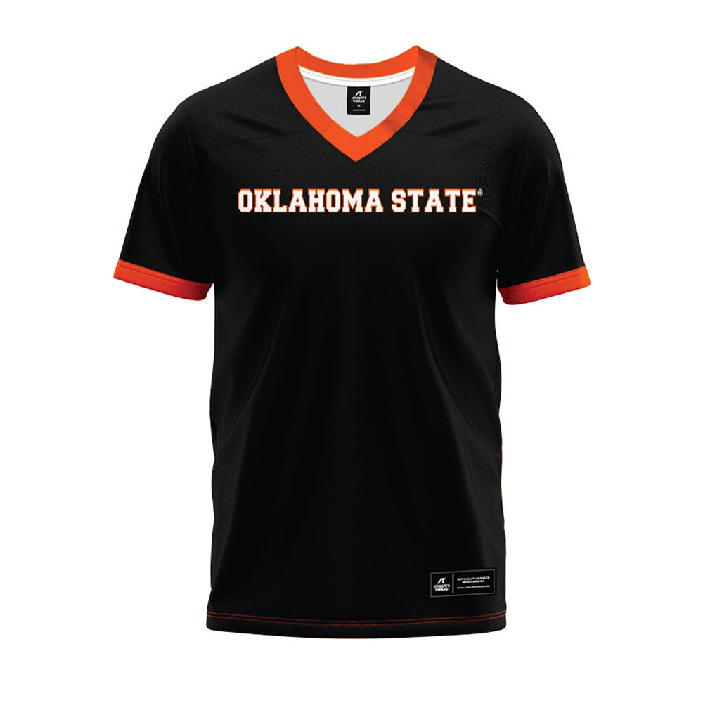 Oklahoma State - NCAA Football : Justin Bowick Jr - Black Premium Football Jersey-0