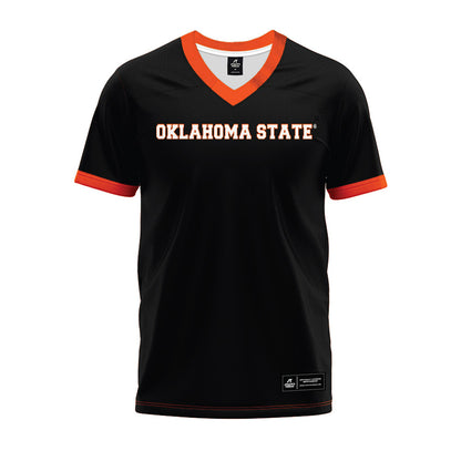 Oklahoma State - NCAA Football : Justin Bowick Jr - Black Premium Football Jersey-0