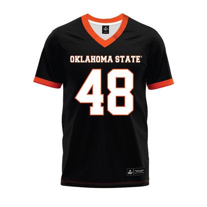 Oklahoma State - NCAA Football : Nolan Akins - Black Premium Football Jersey-0