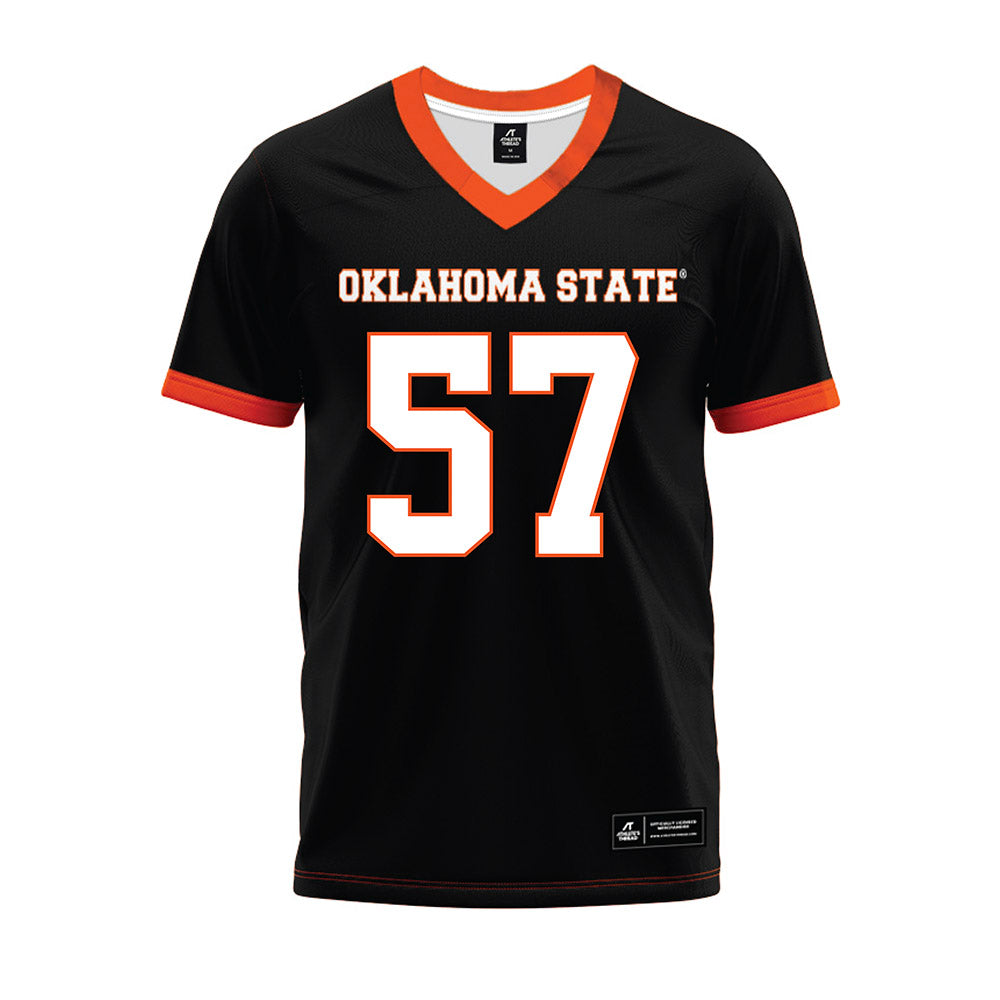 Oklahoma State - NCAA Football : Simona Fuailetolo - Black Premium Football Jersey-0