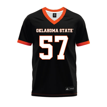 Oklahoma State - NCAA Football : Simona Fuailetolo - Black Premium Football Jersey-0