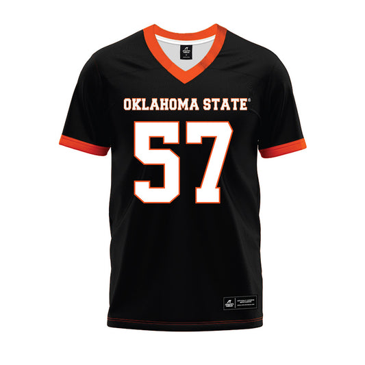Oklahoma State - NCAA Football : Simona Fuailetolo - Black Premium Football Jersey-0