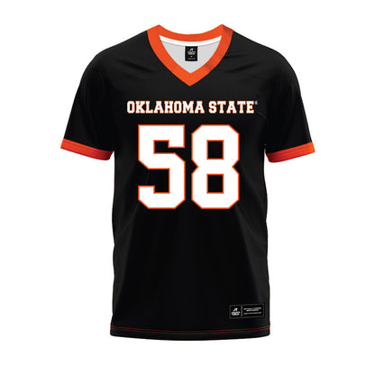 Oklahoma State - NCAA Football : Isaiah Bowman - Black Premium Football Jersey-0