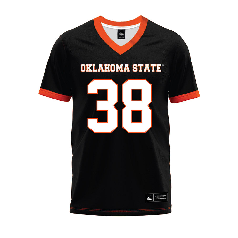 Oklahoma State - NCAA Football : Carlveon Young - Black Premium Football Jersey-0