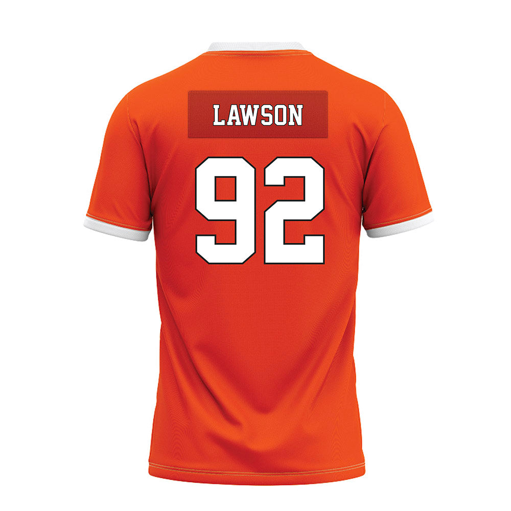 Oklahoma State - NCAA Football : Jerry Lawson - Orange Premium Football Jersey-1