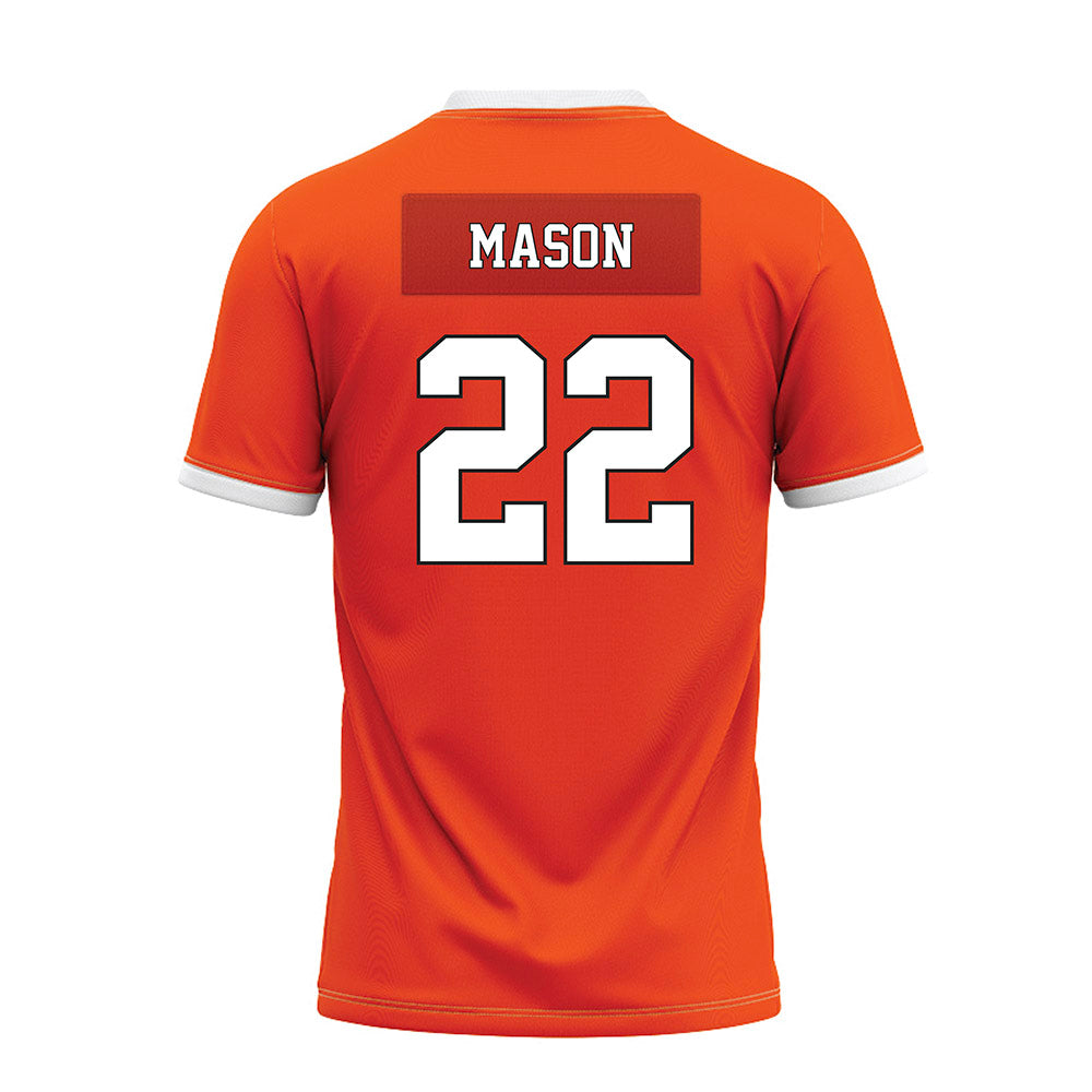 Oklahoma State - NCAA Football : William Mason - Orange Premium Football Jersey-1