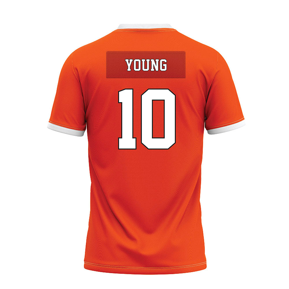 Oklahoma State - NCAA Football : Wyatt Young - Orange Premium Football Jersey-1