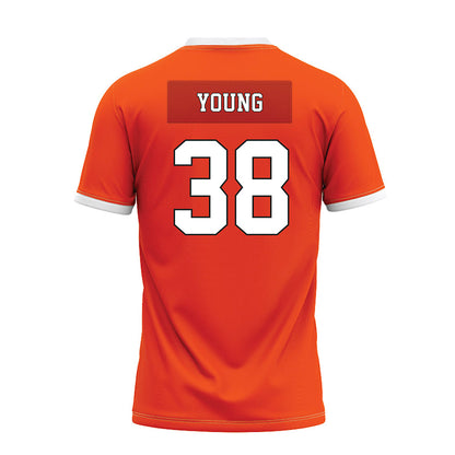 Oklahoma State - NCAA Football : Carlveon Young - Orange Premium Football Jersey-1