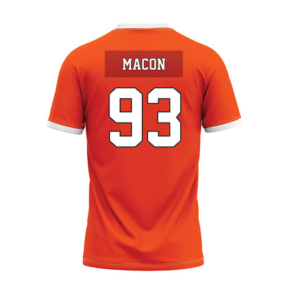 Oklahoma State - NCAA Football : Dominic Macon - Orange Premium Football Jersey-1