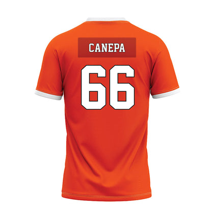Oklahoma State - NCAA Football : Louie Canepa - Orange Premium Football Jersey-1