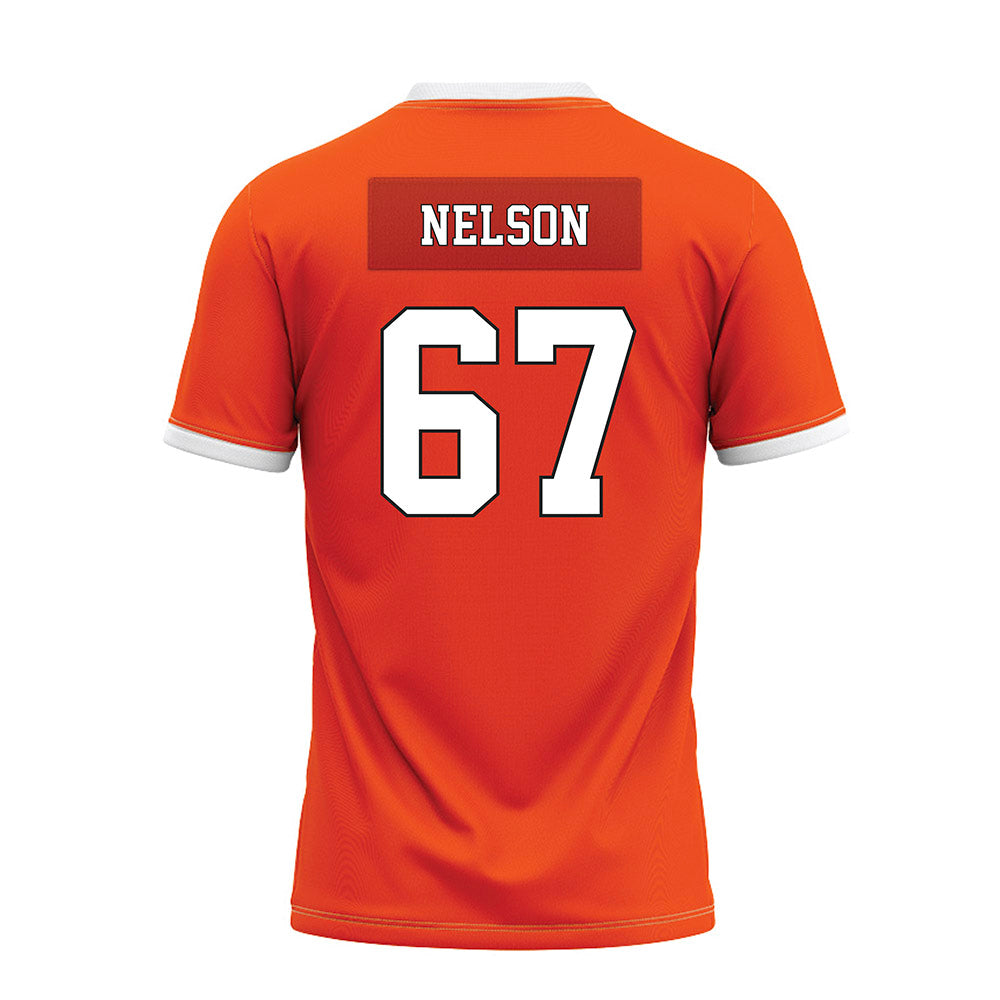Oklahoma State - NCAA Football : Braydon Nelson - Orange Premium Football Jersey-1