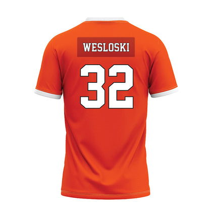 Oklahoma State - NCAA Football : Ethan Wesloski - Orange Premium Football Jersey-1