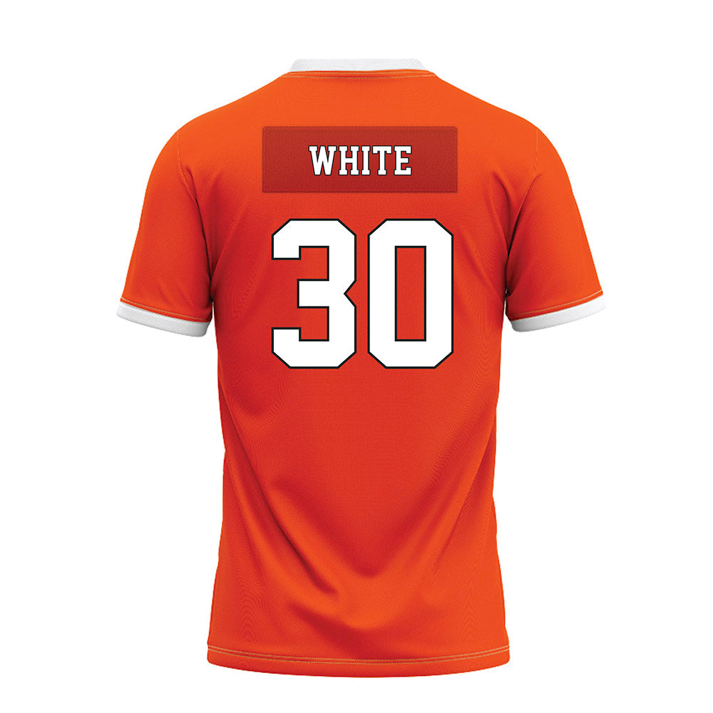Oklahoma State - NCAA Football : Trip White - Orange Premium Football Jersey-1